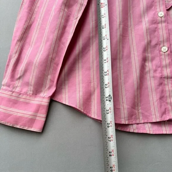 🎉5 for $45 🎉 NWT Ann Taylor Top Blouss Shirt Size L Pink - Picture 8 of 11